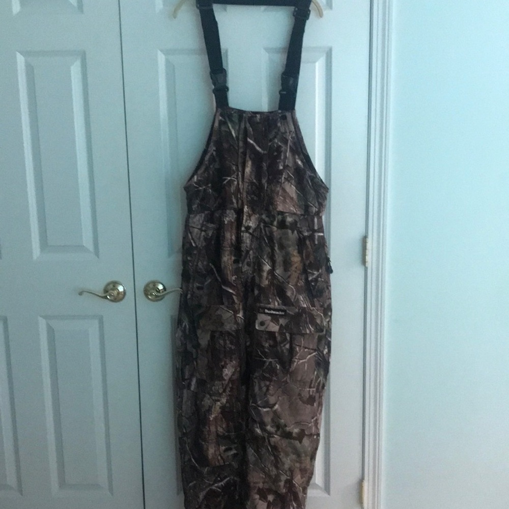 Bushmaster Green Brown Camo Camouflage Bib Overalls Hunting Insulated Size M